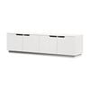 Oikiture TV Cabinet Wooden Entertainment Unit Stand 180cm White