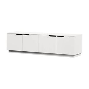 Oikiture TV Cabinet Wooden Entertainment Unit Stand 180cm White