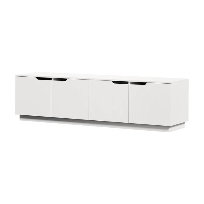 Oikiture TV Cabinet Wooden Entertainment Unit Stand 180cm White
