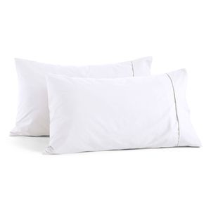 Dreamaker 250TC Cotton & Recycled Polyester Blend Standard Pillowcase Twin Pack White