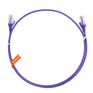 4Cabling 1.5m Purple CAT6 Ultra Thin LSZH Ethernet Network Cable - 50 Pack
