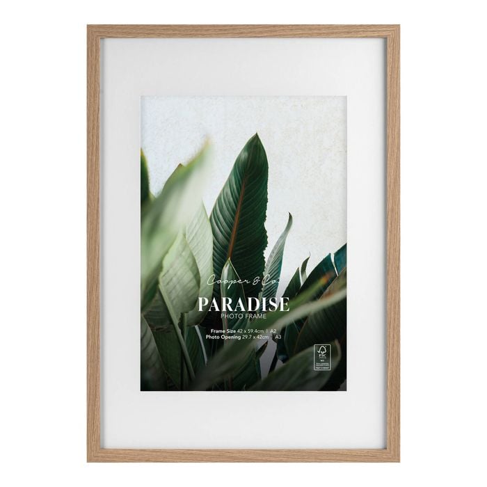 Cooper & Co. 42x59.4cm Mat to 29.7x42cm Oak Premium Paradise Wooden Photo Frame