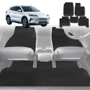 6D Diamond Car Floor Mats for All-new BYD Seal 2024-Current Sedan-Full Set-Black-Outback GT