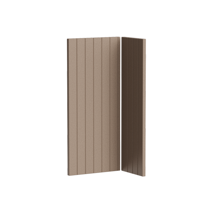 Kaboodle 800 x 900mm Raw Board V-Groove Corner Base Cabinet Doors - 2 Pack