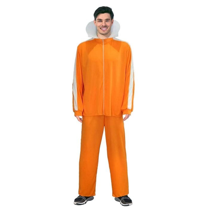 Adult Orange Tracksuit Jacket and Pants Set Book Week Costume Halloween Dress Up