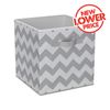 Flexi Storage 270 x 280 x 270mm Cool Grey Chevron Compact Cube Fabric Insert - Cool Grey Chevron Chevron Grey