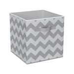 Flexi Storage 270 x 280 x 270mm Cool Grey Chevron Compact Cube Fabric Insert - Cool Grey Chevron Chevron Grey