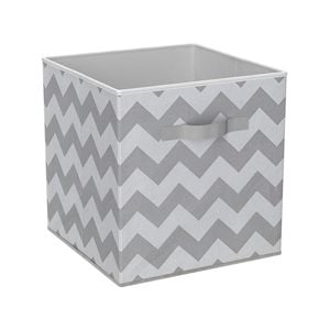 Flexi Storage 270 x 280 x 270mm Cool Grey Chevron Compact Cube Fabric Insert - Cool Grey Chevron Chevron Grey