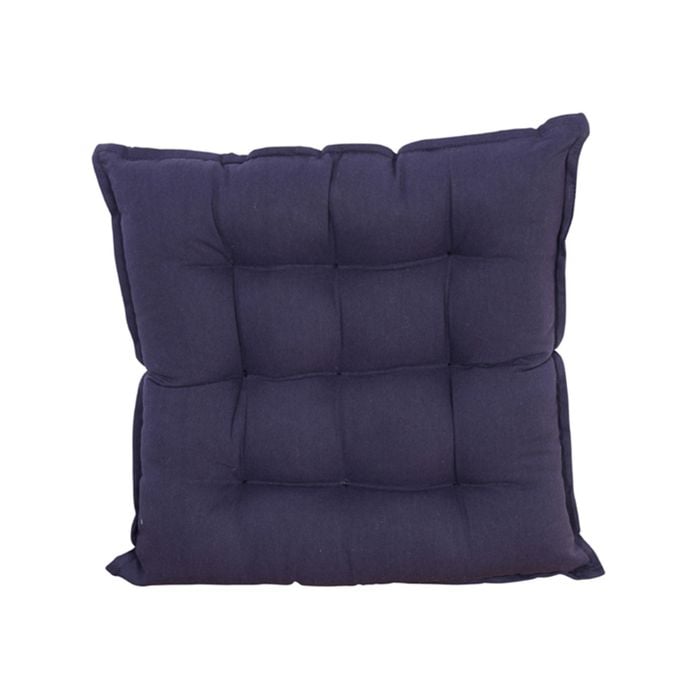 Maine & Crawford Sheena 40x40cm Seat Cushion W/ Ties - Navy