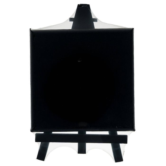 All Set 100 x 100mm Black Square Canvas Easel Set