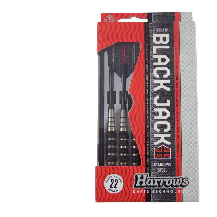 Harrows Black Jack Dart Set Stainless Steel Barrels Sports Game/Accessories