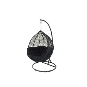 Kakadu Pod Chair - Black Frame with Black Cushion L103 x W110 x H200