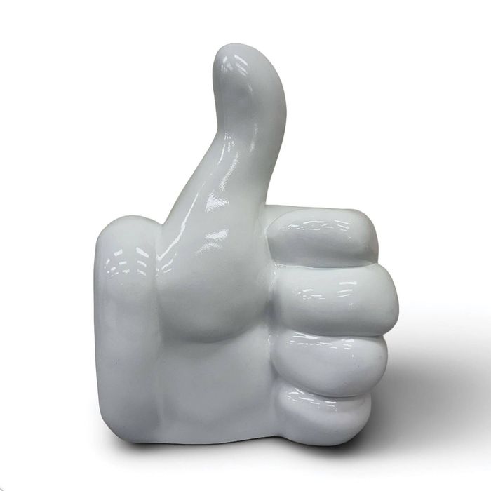 Urban Attitude Thumbs Up Statue - Glossy White