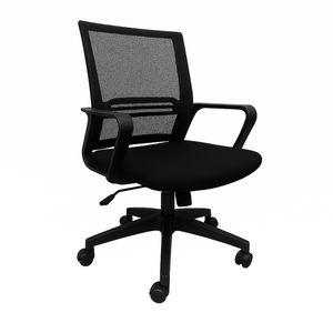Exton Office Chair in Black with mesh Back