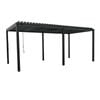 Backyard Discovery Sarasota 6m x 3m Galvanized Steel Louvered Pergola with Adjustable Sunshade Roof and PowerPort