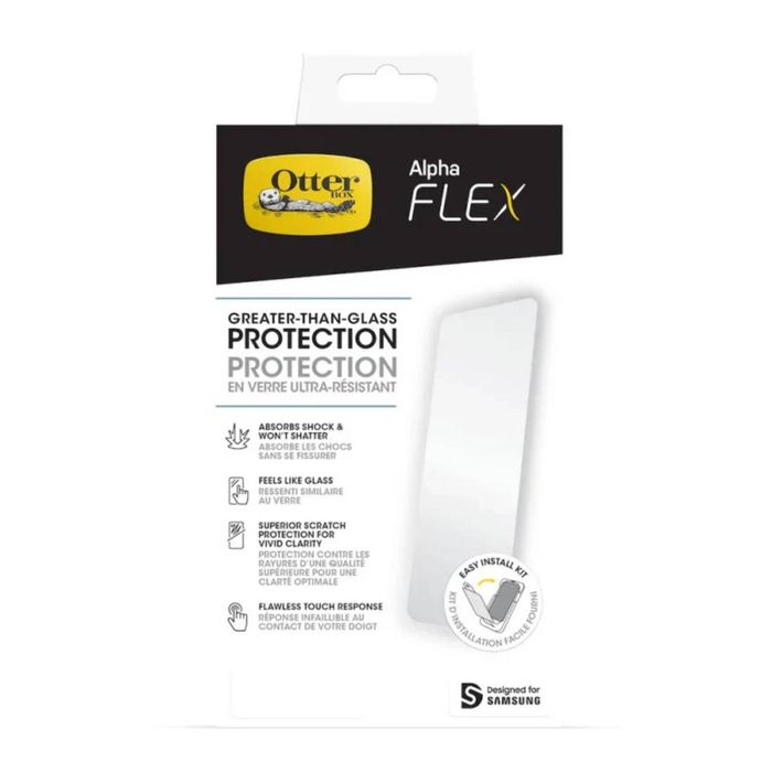 Otterbox Alpha Flex Antimicrobial Glass Screen Protector for Galaxy S23+ Plus - Clear