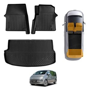3D All-Weather Car Boot Liner Floor Mats for Hyundai Staria and Staria Load 2021-Onwards Trunk Cargo