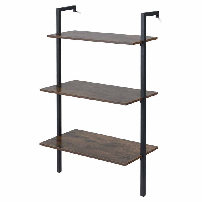 Costway 3tier Wall Shelf Metal Bookshelf Utility Rack Kitchen Laundry