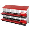 Vevor 10 Compartment Chicken Nest Box Red with Inclined Nesting Boxes