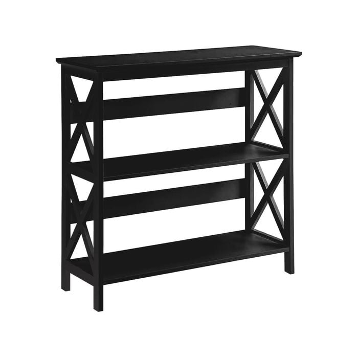 Sarantino Lucas 3-Tier Bookshelf Display Rack in Black