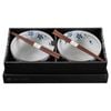 Omotenashi Sakurazukushi Set of 2 Donburi Bowls & Chopsticks