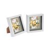 Nicola Spring 2 Piece 6 x 6 3D Shadow Box Photo Frame Set - Craft Display Picture Frame with 4 x 4 Mount - White