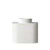 Attica 600mm Satin White Bentwood Fluted Curve Wall Hung Vanity With Natural Carrara Marble Top