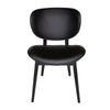 SK Designer Living | Nobu Upholstered Dining Chair | Black Legs - Black PU Leather