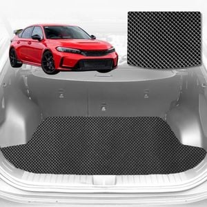 6D Diamond Car Boot Mat for Honda Civic (Sedan, 9th Gen)2012-2016-Hatch-Cargo Mat-Black-Outback GT