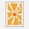 Galrie Vibrant Abstract Sunburst Geometric Art Print for Modern Home Decor, Wood Frame, A1 60 x 84cm (23 x 33inch)