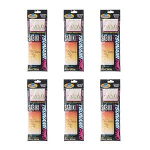 6x Tsunami 8 Red Hook Sabiki Rig - Iridescent Glo Head Flash and Beads Size 10