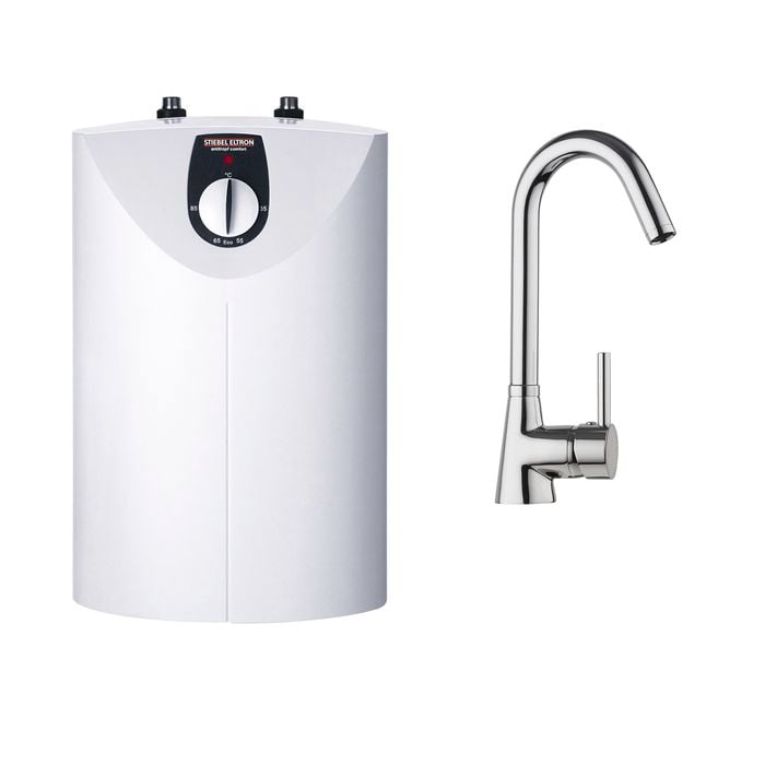 STIEBEL ELTRON SNU 10 Open Vented Water Heater With MES-G Gooseneck Tap