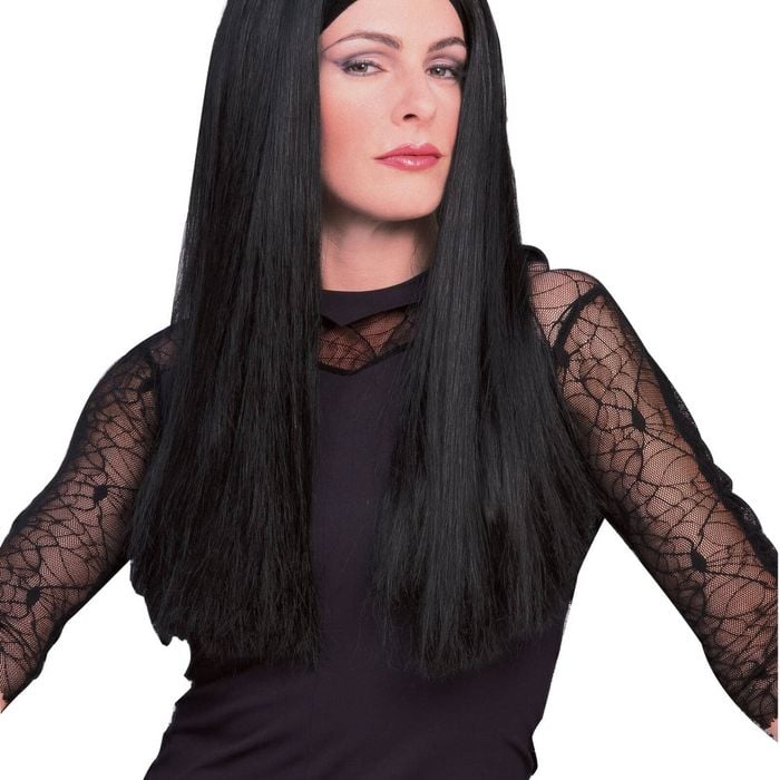 Rubies Morticia Wig Adult 6461 Black Hair Headwear Halloween Party Accessory