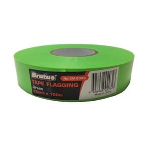 Brutus 25mm x 100m Green Flag Tape