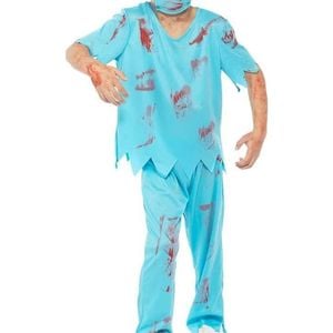 Zombie Blood Splattered Boys Halloween Surgeon Costume - Small