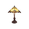 G&g Large Benita Leadlight Tiffany Table Lamp - Jade