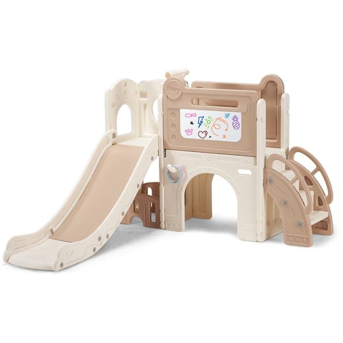 Playpals 9-in-1 Toddler Slide Set Sport & Art Set Indoor Outdoor Playground