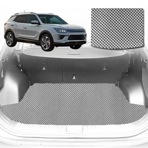 6D Diamond Car Boot Mat for SsangYong Korando C3002019-Current-Cargo Mat-Grey-Outback GT