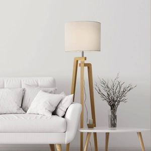 Oriel Lighting Lund Complete Floor Lamp White