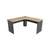 UBIZ Furniture Xavier Manager L-Shape Corner Workstation Computer Office Desk 180cm - Oak & Ironstone