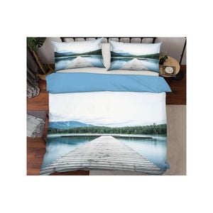 3D Lake Forest Pier 85 Bed Pillowcases Quilt Queen Size