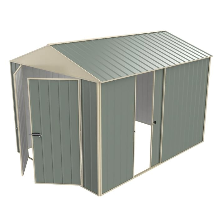 Build-a-Shed 2.3 x 3.0 x 2.3m Gable Single Sliding Side Door Shed - Green