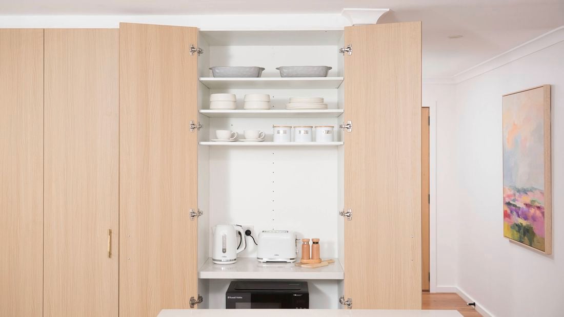 Planned kitchen storage 