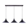 Lexi Lighting Brightyts 3 Lights Ceiling Light Pewter Metal 1800mm