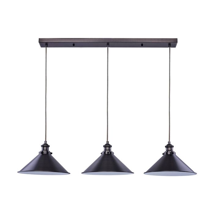 Lexi Lighting Brightyts 3 Lights Ceiling Light Pewter Metal 1800mm