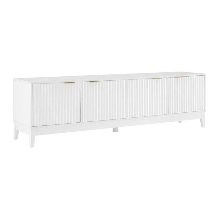 Adoria Entertainment Unit TV Cabinet 180cm 4 doors white