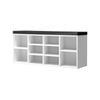 Oikiture Shoe Cabinet Bench Shoe Storage Rack Pu Padded Seat Organiser Cupboard