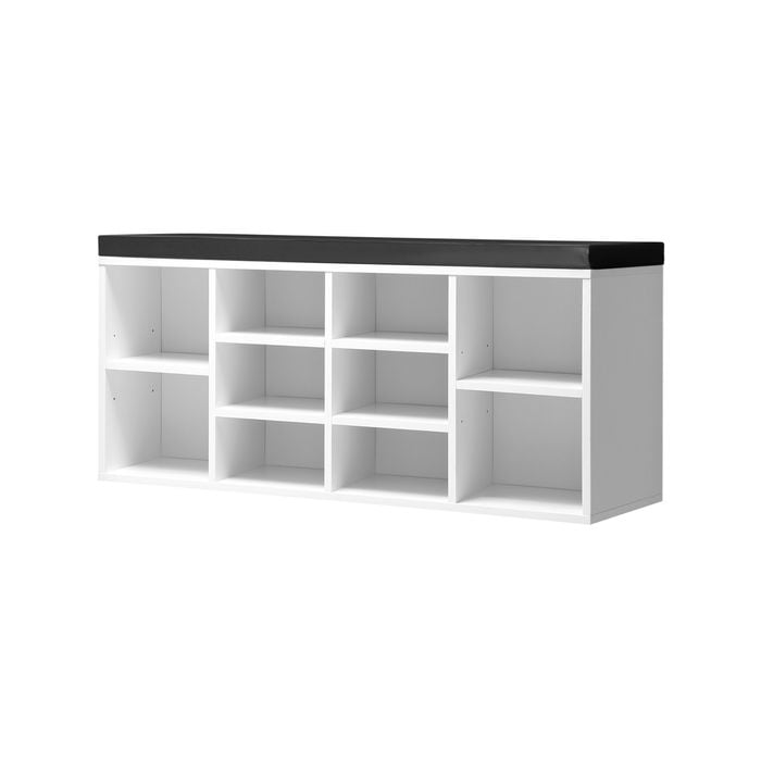 Oikiture Shoe Cabinet Bench Shoe Storage Rack Pu Padded Seat Organiser Cupboard