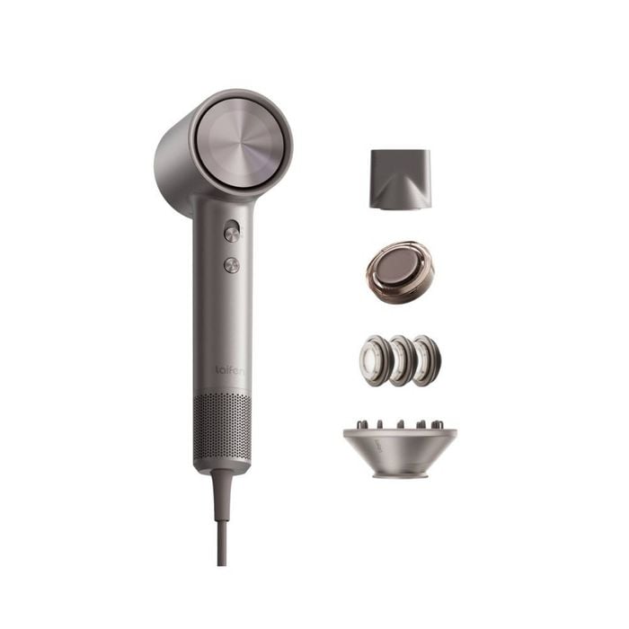 Laifen Swift 4 High Speed Hair Dryer with Nozzles and Nourishing Pods Polished Titanium