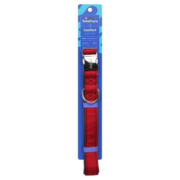 Purina Total Care Red Comfort Dog Collar - Large